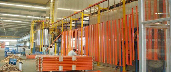 220-meter automatic powder coating line for racking