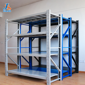 Racking Adjustable Metal Boltless Shelf And Racks Warehouse Storage Medium Duty Metal Rack Shelf